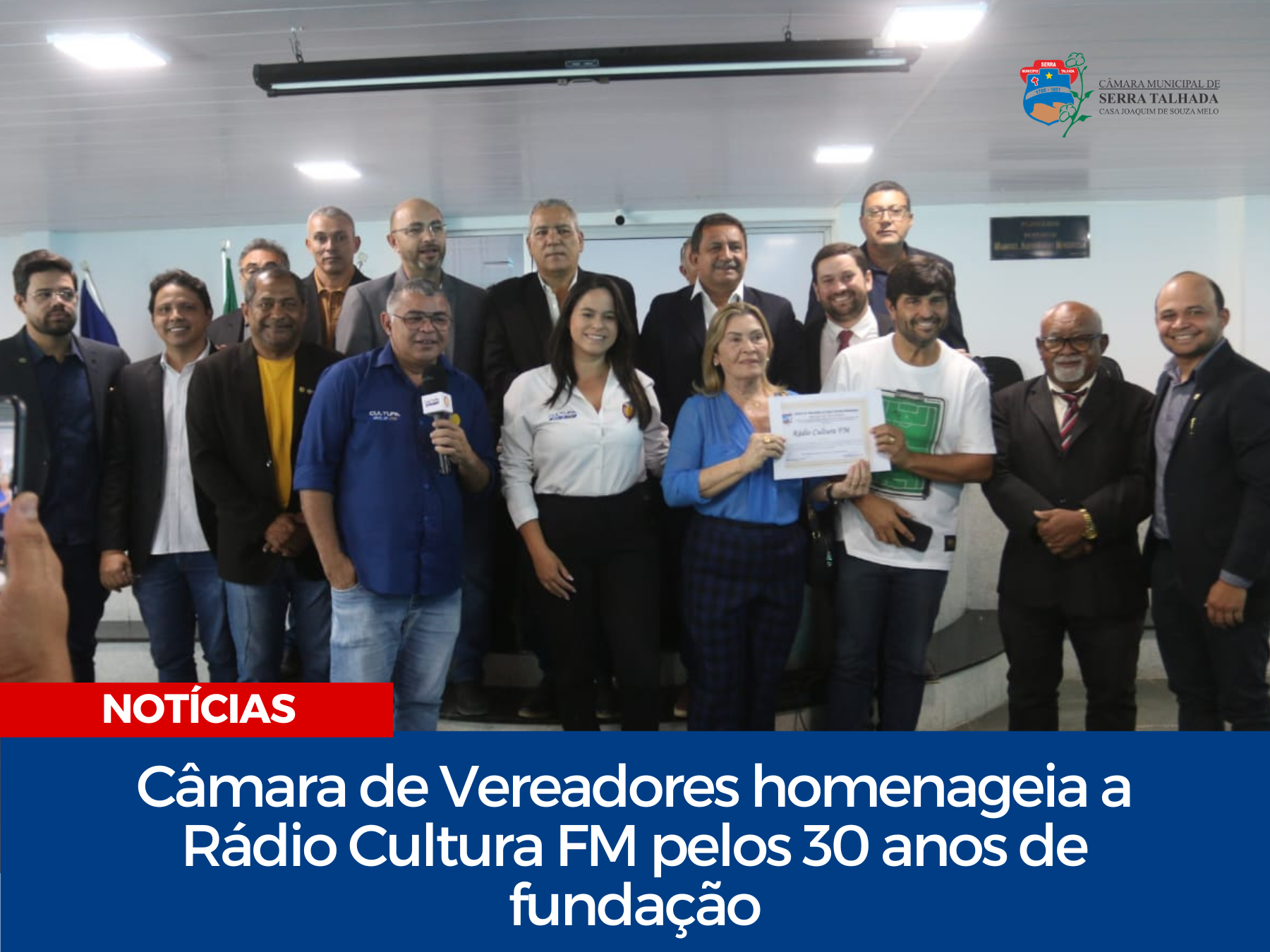 Câmara de Vereadores homenageia a Rádio Cultura FM pelos 30 anos de fundação