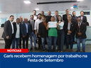 Garis recebem homenagem por trabalho na Festa de Setembro