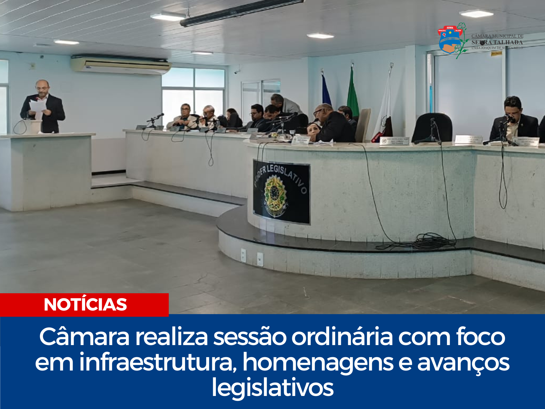 Câmara realiza sessão ordinária com foco em infraestrutura, homenagens e avanços legislativos
